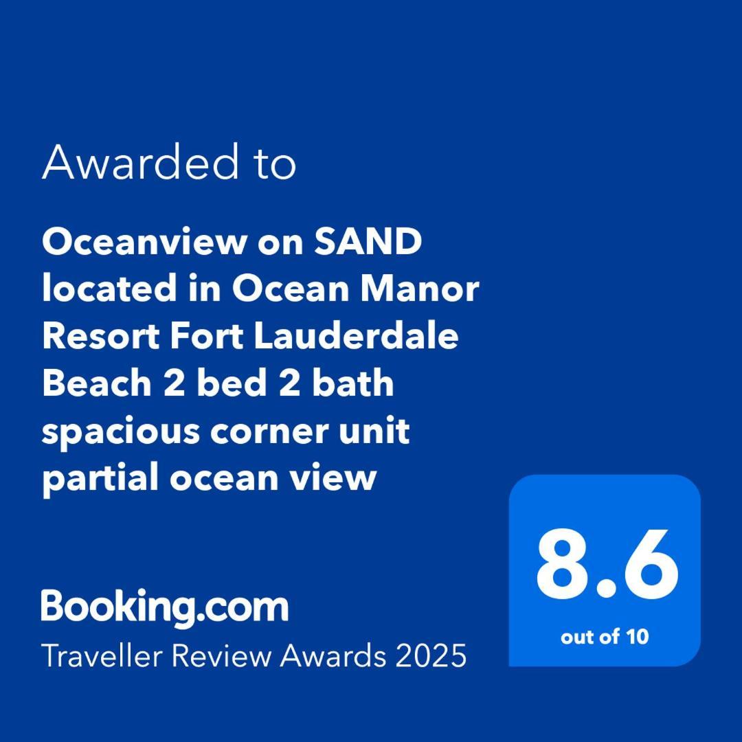 Oceanview On Sand Located In Ocean Manor Resort Fort Lauderdale Beach 2 Bed 2 Bath Spacious Corner Unit Partial Ocean View Exterior foto